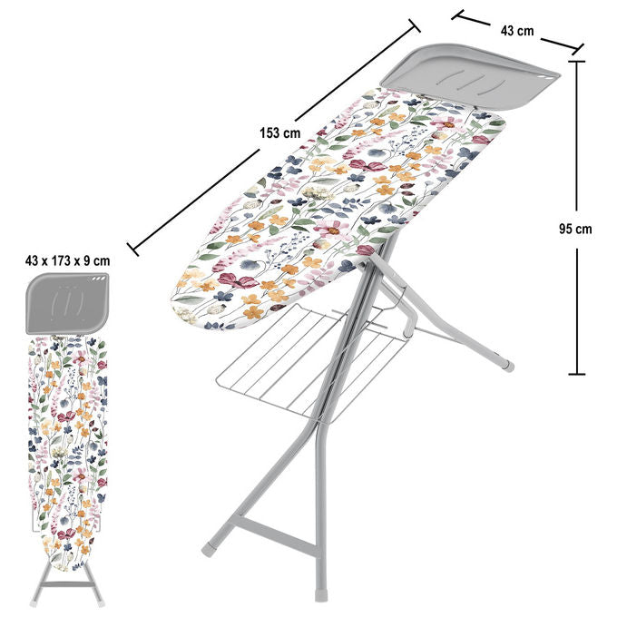 Colombo CLM850137 Turbo Vapor Asse da Stiro 120x40 cm 6 posizioni altezza fino a 95 cm portacaldaia 10 Kg griglia portabiancheria colore Grigio