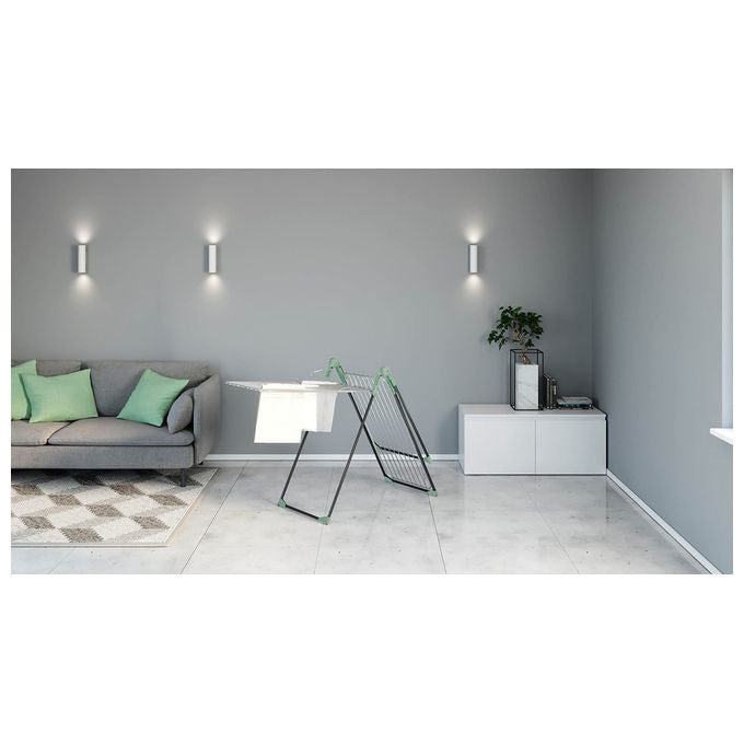 Colombo New Scal ST1000 Titano Stendibiancheria con Portabiti 30 m 15 Kg con Ruote Ripiegabile colore Alluminio