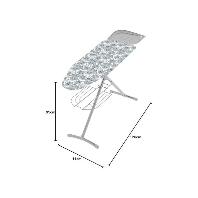 Colombo New Scal A142LB1W Turbo Asse da stiro 120x44 cm altezza regolabile 6 posizioni portacaldaia griglia rinforzata colore Grigio