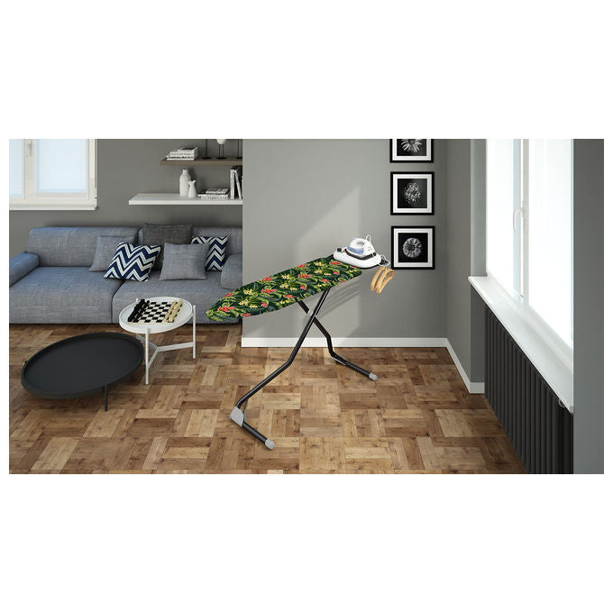 Colombo A180L01W Atlantic Asse da Stiro Pieghevole 130x44 cm Altezza Regolabile 71-95 cm Portacaldaia 10 Kg colore Argento