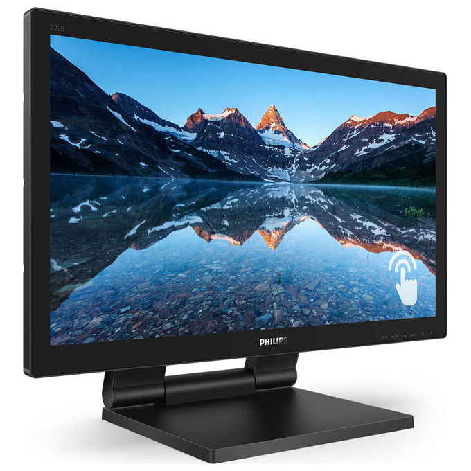 Philips 222B9TA-00 B Line Monitor PC Touchscreen 21.5'' Full HD VA 10 Punti Touch IP65 Hub USB 3.2 colore Nero