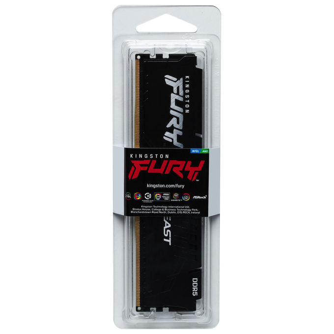 Kingston FURY Beast RAM 16GB DDR5 6000MT-s CL30 DIMM per PC Nero Componenti Memoria