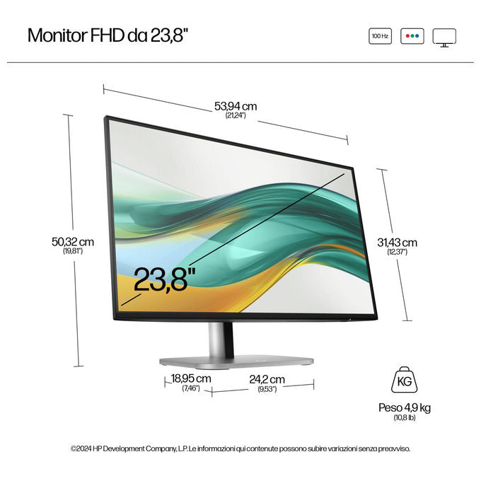 Monitor HP Series 5 Pro 23.8'' IPS Full HD 100Hz 1920x1080 per PC Business