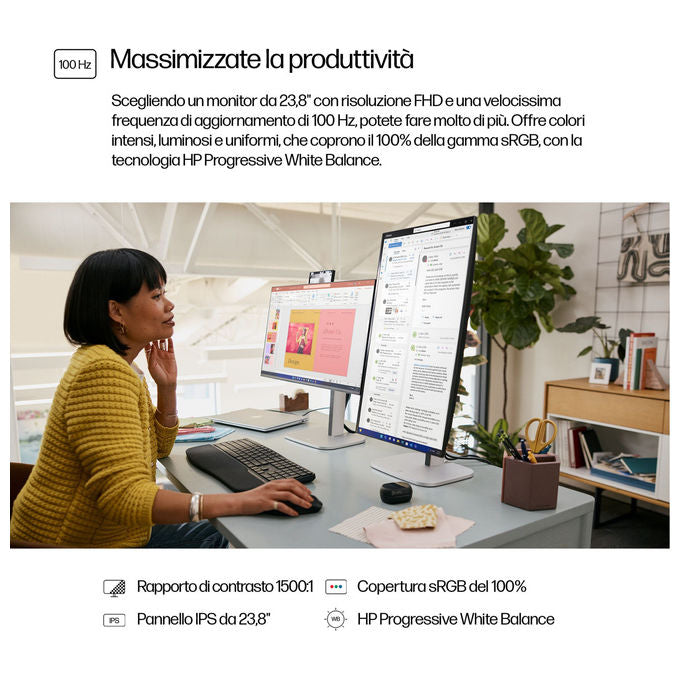 Monitor HP Series 5 Pro 23.8'' IPS Full HD 100Hz 1920x1080 per PC Business
