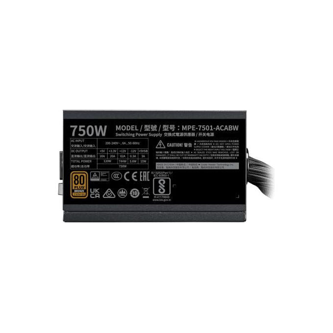 Cooler Master MWE Bronze 750 V3 Alimentatore ATX 750W 80 Plus Bronze per PC