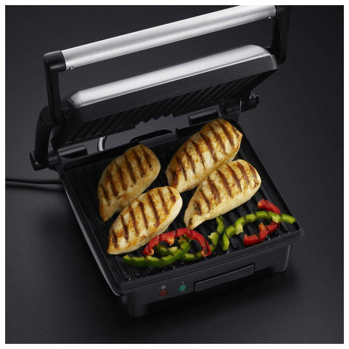 Russell Hobbs, Piastra Elettrica 3 in 1, Panini, Grill, Barbecue, Acciaio Inox, 1800W