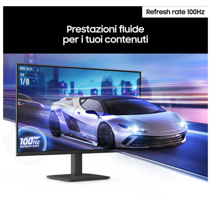 Samsung LS24D300GAUXEN S30GD Monitor 24'' Full HD IPS 100Hz 1920x1080 5ms Flicker Free VESA colore Nero
