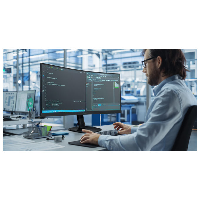 Philips 34B2U3600C Monitor Curvo 34'' VA WQHD 3440x1440 120Hz USB-C 90W Hub USB RJ45 KVM colore Nero