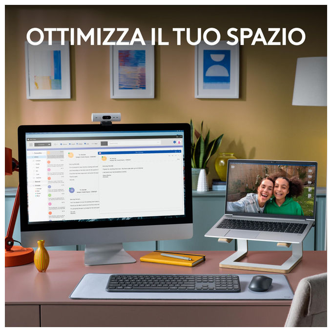Logitech MK950 Signature Slim Kit Tastiera e Mouse Wireless Bluetooth QWERTY Italiano Multi Dispositivo colore Grafite