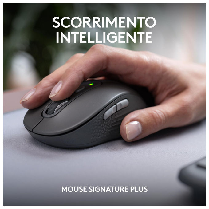 Logitech MK950 Signature Slim Kit Tastiera e Mouse Wireless Bluetooth QWERTY Italiano Multi Dispositivo colore Grafite