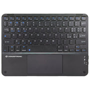 Tastiera Bluetooth QWERTY Italiana Conceptronic TOBIN01BIT con Touchpad Nero Universale