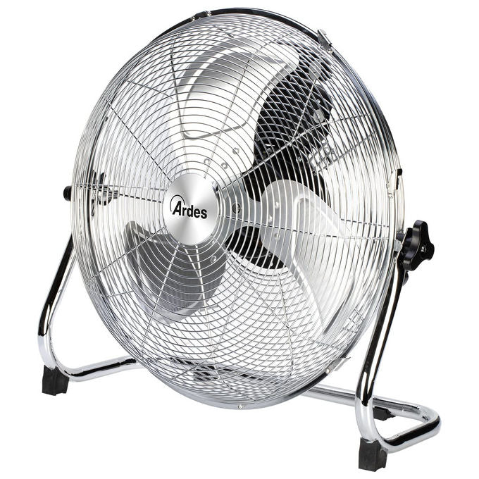 Ardes AR5C40B Ventilatore da Pavimento 40cm 3 Pale Alluminio Cromato 90W 3 Velocita'