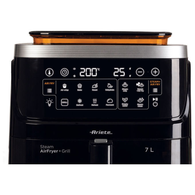 Ariete 4636 Friggitrice ad aria 7 L 1700W Vapore Grill 10 Programmi Display Touch colore Nero