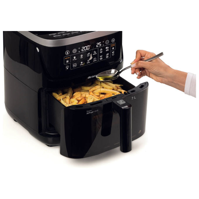 Ariete 4636 Friggitrice ad aria 7 L 1700W Vapore Grill 10 Programmi Display Touch colore Nero