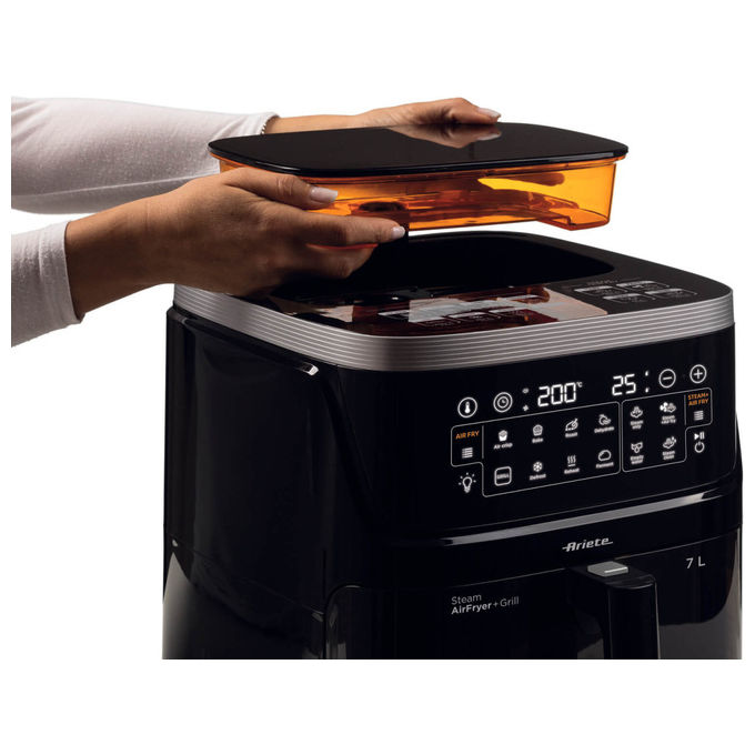 Ariete 4636 Friggitrice ad aria 7 L 1700W Vapore Grill 10 Programmi Display Touch colore Nero