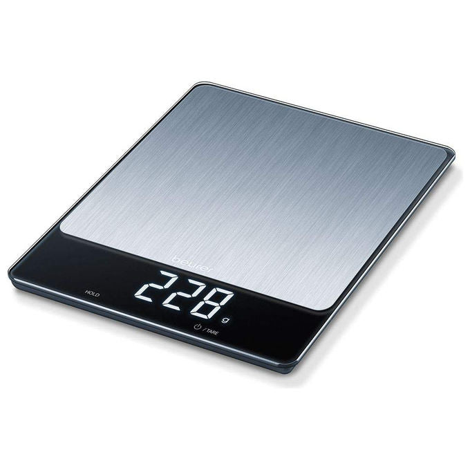 Beurer KS34 Bilancia da cucina digitale 15 kg acciaio inox LED display
