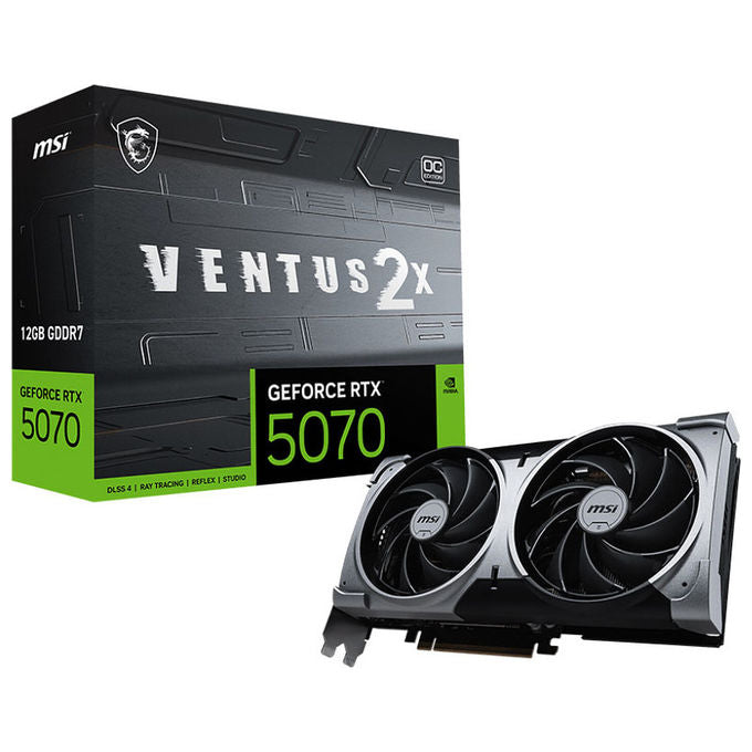 MSI GeForce RTX 5070 Scheda Grafica 12GB GDDR7 Ventus 2X OC PCI-E Gaming GPU