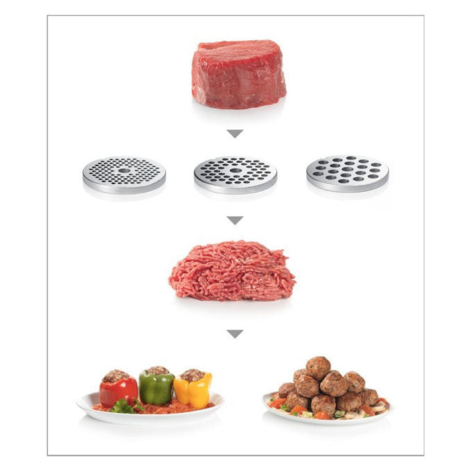 Bosch Tritacarne ProPower MFW68660, 2200W, Nero Inox, Elettrodomestico da Cucina
