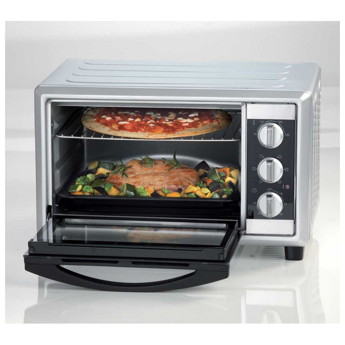 Ariete 984 Bon Cuisine 250 - Fornetto Elettrico Ventilato 25 Lt. Funzione statica e ventilata. 6 modalita' di cottura. 1500W Timer 60 min. Temp max 230°