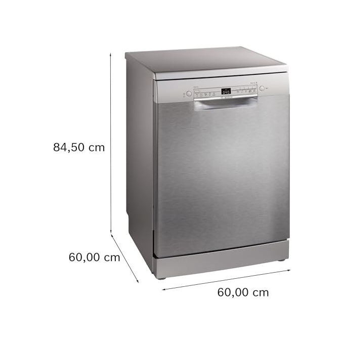 Bosch SMS2ITI33E Serie 2 Lavastoviglie Libera Installazione 14 coperti Classe E Wi-Fi AquaStop ExtraDry 42 dB (88x60x60 cm) colore Inox