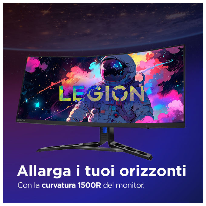 Lenovo 67C7GACBIT Legion R34w-30 Monitor PC 34'' 3440x1440 Pixel 180 Hz colore Nero