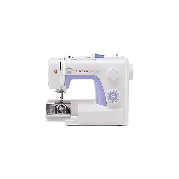 Singer Simple 3232, Macchina da Cucire Portatile, Infila Ago Automatico, Bianca e Viola