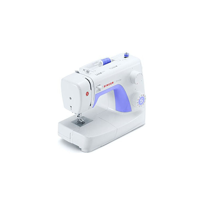 Singer Simple 3232, Macchina da Cucire Portatile, Infila Ago Automatico, Bianca e Viola