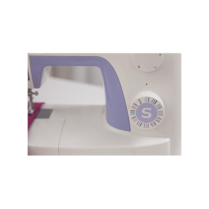 Singer Simple 3232, Macchina da Cucire Portatile, Infila Ago Automatico, Bianca e Viola