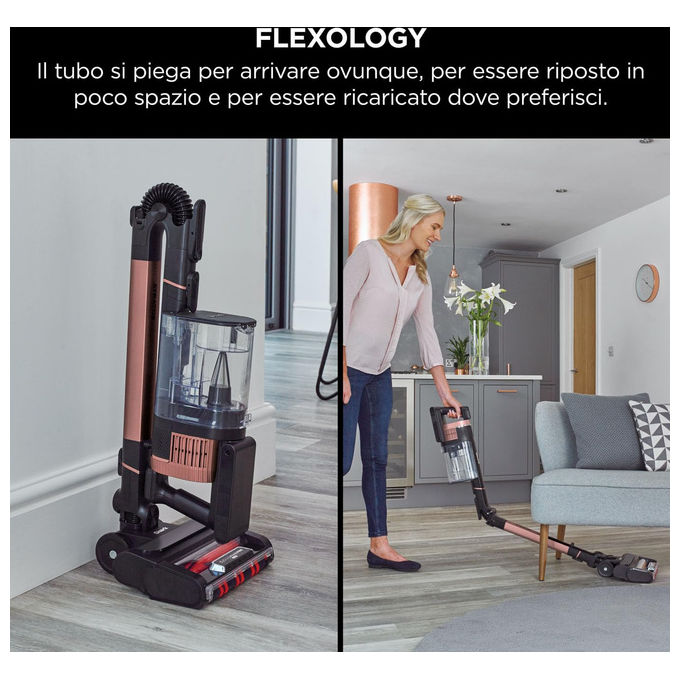 Shark IZ400EU Stratos Aspirapolvere a Bastone 2 in 1 Senza Filo DuoClean PowerFins Plus autonomia 60 min colore Nero Pesca