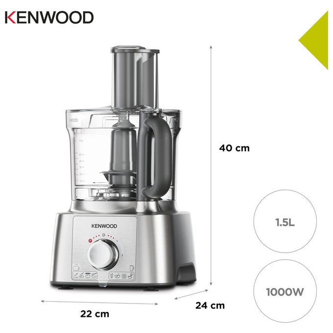Kenwood FDP65590SI MultiPro Express Robot da Cucina 3 L 1000 W 2 Velocita' 8 Accessori colore Argento