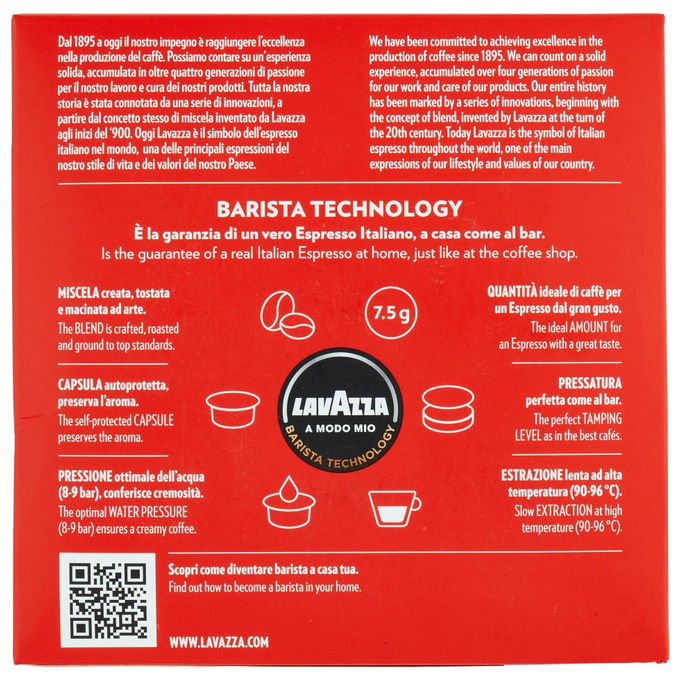 Lavazza, Capsule A Modo Mio Suerte, 36 Capsule, Tostatura Scura, Intensita' 13-13