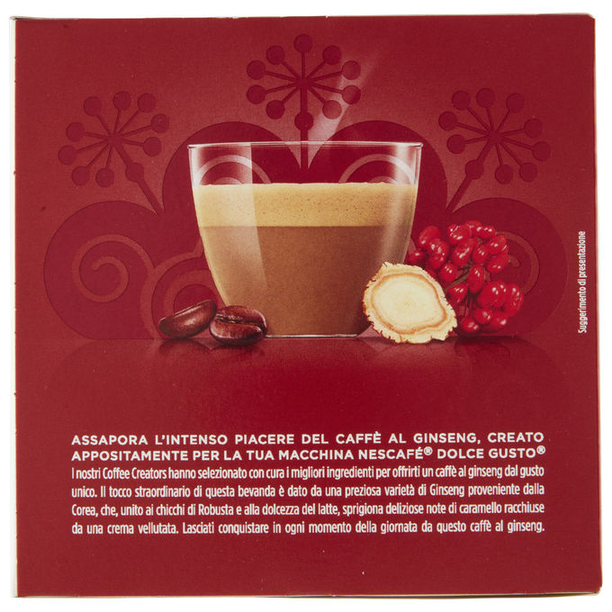 Nescafé Dolce Gusto, Caffe' Ginseng, 16 Capsule, Tostatura Media