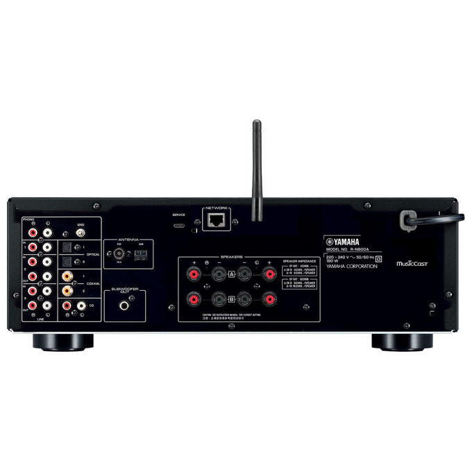 Yamaha R-N600A Sintoamplificatore di Rete Stereo MusicCast 80W Wi-Fi Bluetooth AirPlay DAB Phono colore Nero