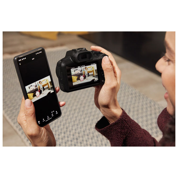 Canon 6052C013 EOS R100 Fotocamera Mirrorless APS-C 24,1 MP 4K Obiettivo RF-S 18-45mm f-4.5-6.3 IS STM Dual Pixel CMOS AF Wi-Fi Bluetooth colore Nero