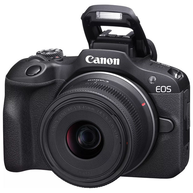 Canon 6052C013 EOS R100 Fotocamera Mirrorless APS-C 24,1 MP 4K Obiettivo RF-S 18-45mm f-4.5-6.3 IS STM Dual Pixel CMOS AF Wi-Fi Bluetooth colore Nero