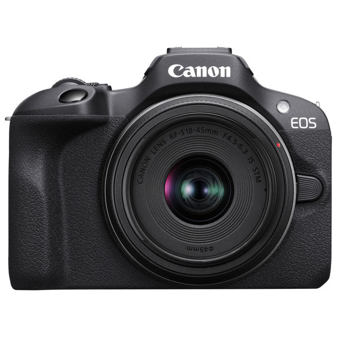 Canon 6052C013 EOS R100 Fotocamera Mirrorless APS-C 24,1 MP 4K Obiettivo RF-S 18-45mm f-4.5-6.3 IS STM Dual Pixel CMOS AF Wi-Fi Bluetooth colore Nero