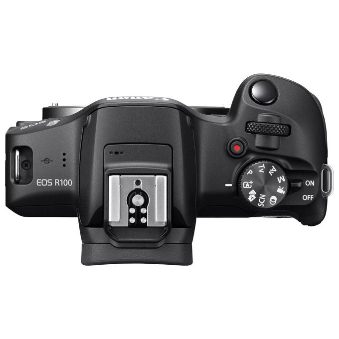 Canon 6052C013 EOS R100 Fotocamera Mirrorless APS-C 24,1 MP 4K Obiettivo RF-S 18-45mm f-4.5-6.3 IS STM Dual Pixel CMOS AF Wi-Fi Bluetooth colore Nero
