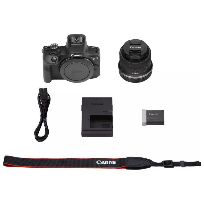 Canon 6052C013 EOS R100 Fotocamera Mirrorless APS-C 24,1 MP 4K Obiettivo RF-S 18-45mm f-4.5-6.3 IS STM Dual Pixel CMOS AF Wi-Fi Bluetooth colore Nero