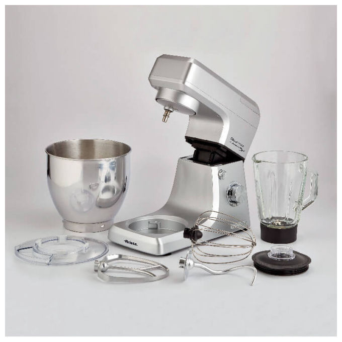 Ariete 1598 Gourmet pro - Impastatrice con Frullatore Planetaria 7L 1200W Acciaio Inox