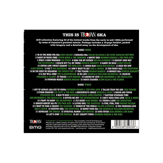 Trojan This Is Trojan Ska Compilation Ska 2 CD Various Artists