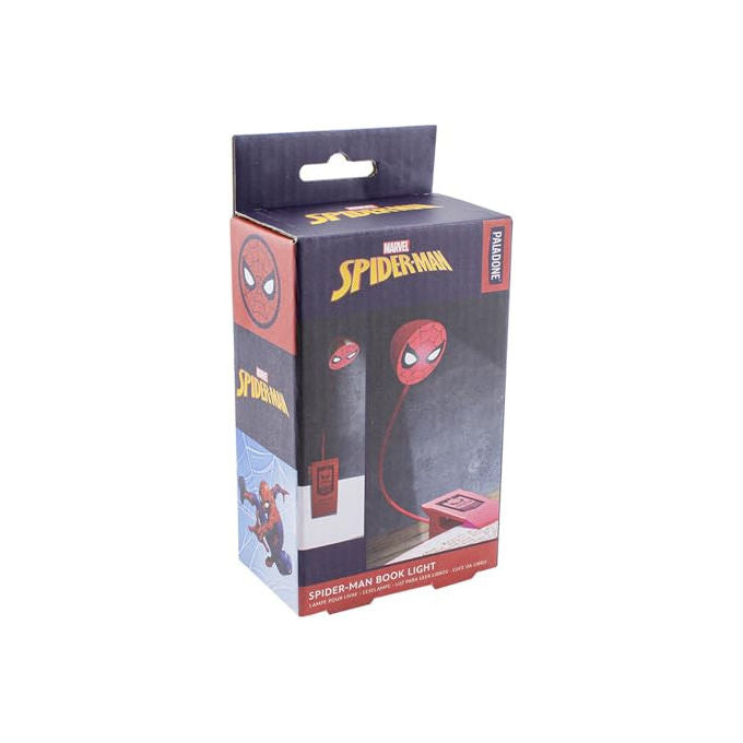 Paladone PP9722SPM Lampada da Lettura Spider-Man Marvel con Clip alimentazione USB e batterie AAA colore Rosso