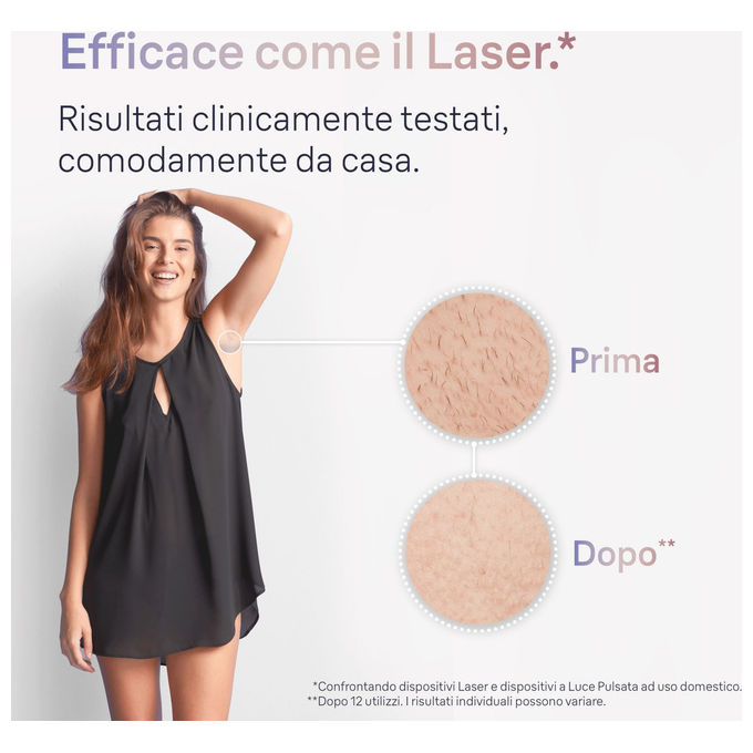 Braun Epilatore Luce Pulsata IPL Smart I Expert Viso Corpo Rose Gold Bianco PL7147