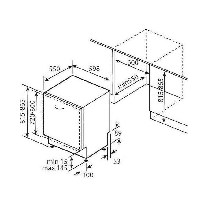 Candy CFS 2D272X-E Lavastoviglie da incasso a scomparsa Totale 12 Coperti Classe A++ 60 cm