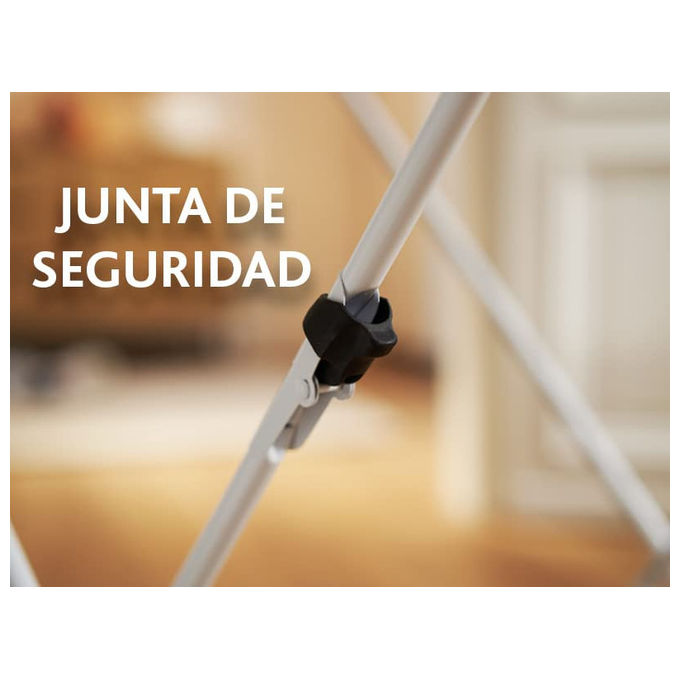 Vileda 170777 Soft Care Stendibiancheria Pieghevole a Cavalletto 19 m Acciaio con Ruote colore Bianco e Grigio
