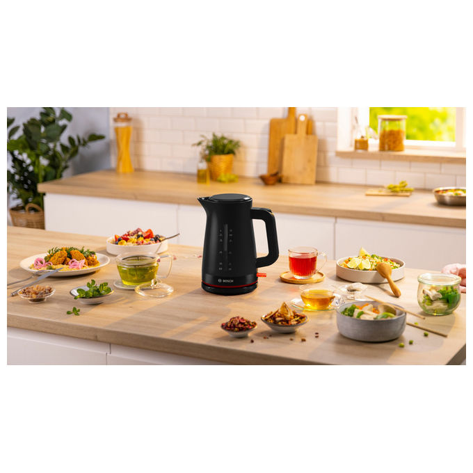 Bosch Bollitore TWK3M123, 1.7L, 2400W, Nero, Elettrico Senza Fili