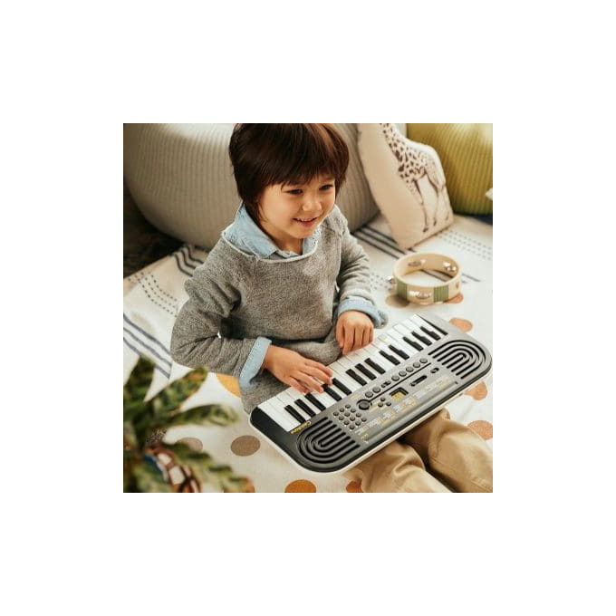 Casio SA-51 Mini Tastiera Digitale 32 Tasti per Bambini 100 Suoni Display LCD colore Nero