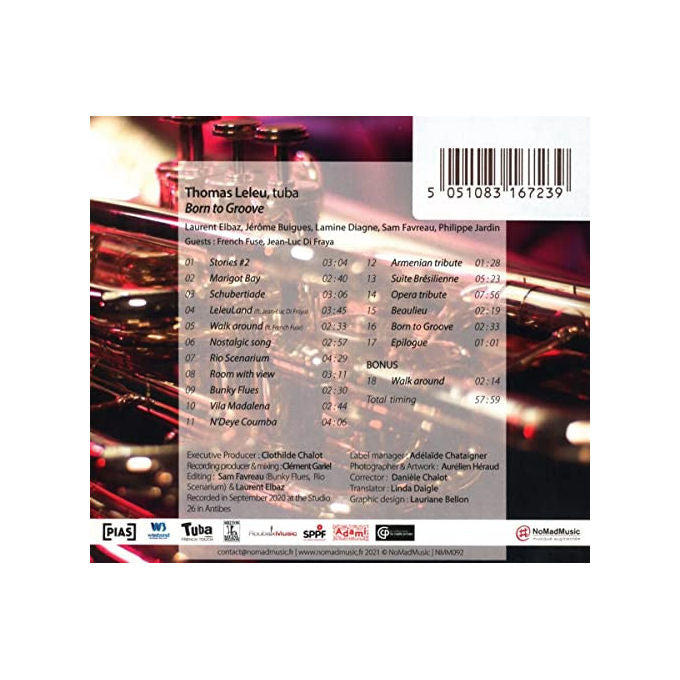 CD Audio Thomas Leleu 'Nomad Born to Groove' - Musica Classica - Nuovo Album 2021