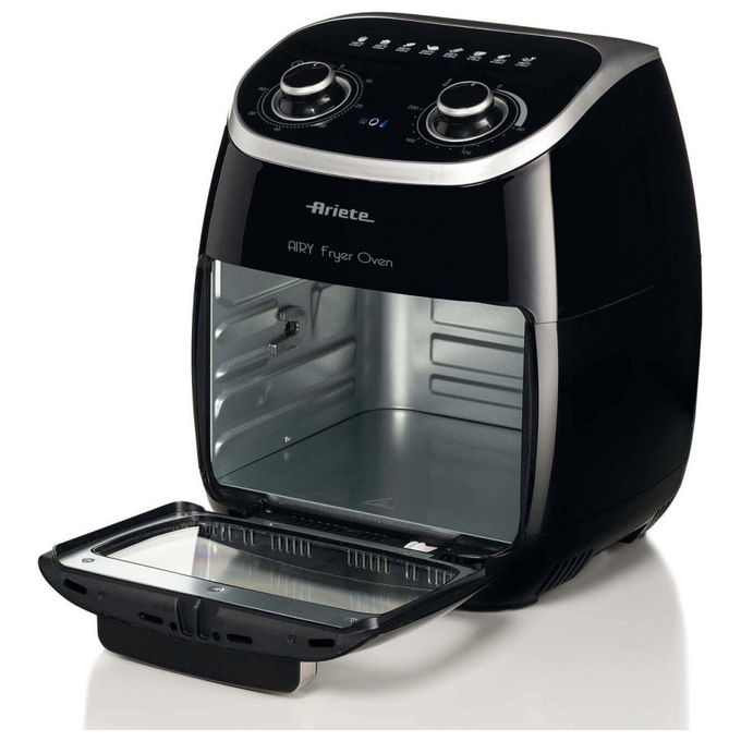 Ariete 4619 Friggitrice ad aria 11 L 2000 W Forno Elettrico Girarrosto Essiccatore 8 Programmi colore Nero