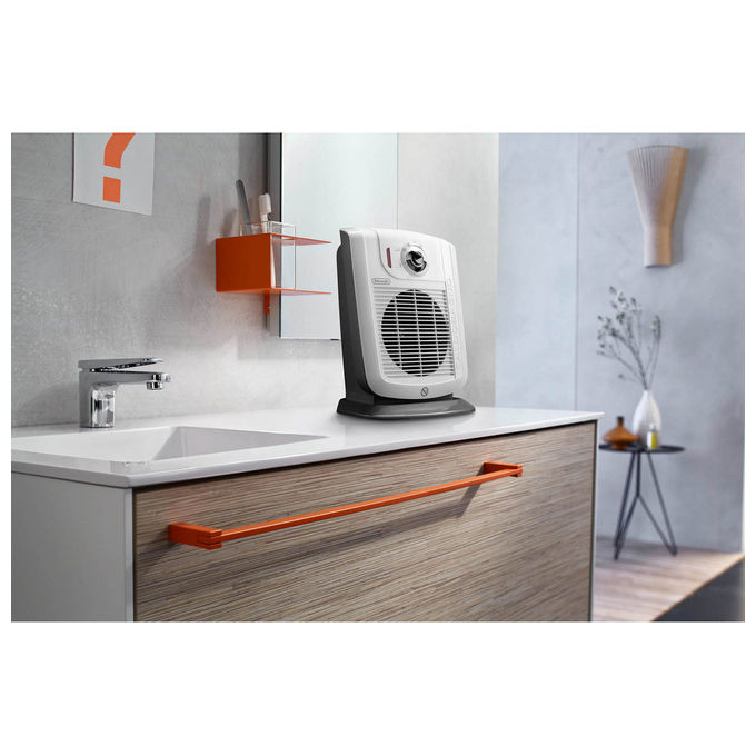 De'Longhi Caldobagno HBC 3030, Termoventilatore Elettrico, 2000W, Bianco, IP21