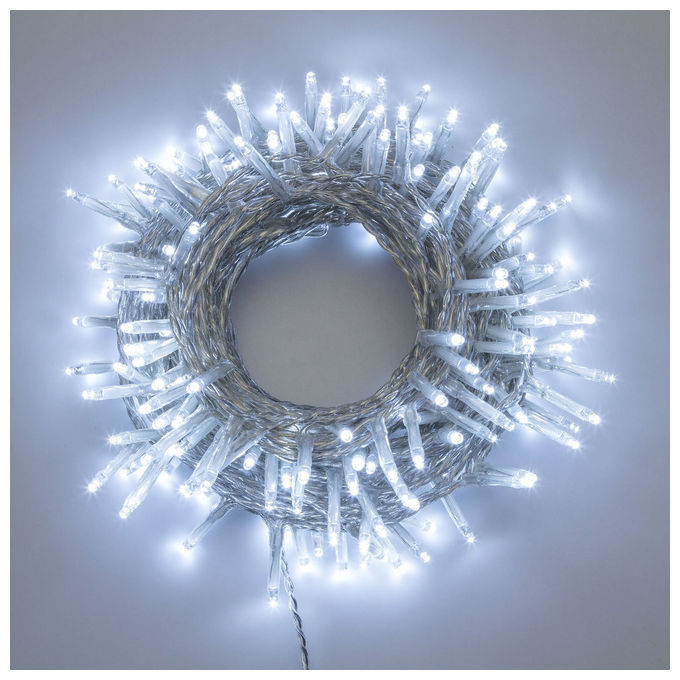 Xmasking, Catena Luminosa MiniLed 180 Luci, Bianco Freddo, 13m, Con Timer